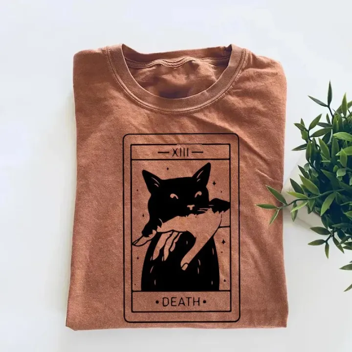 Tarot Card Black Cat T-shirt