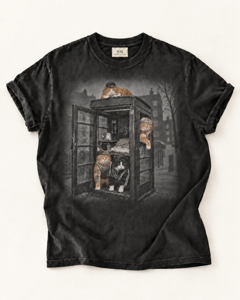 Shoebox Flat Cat Gang T-Shirt