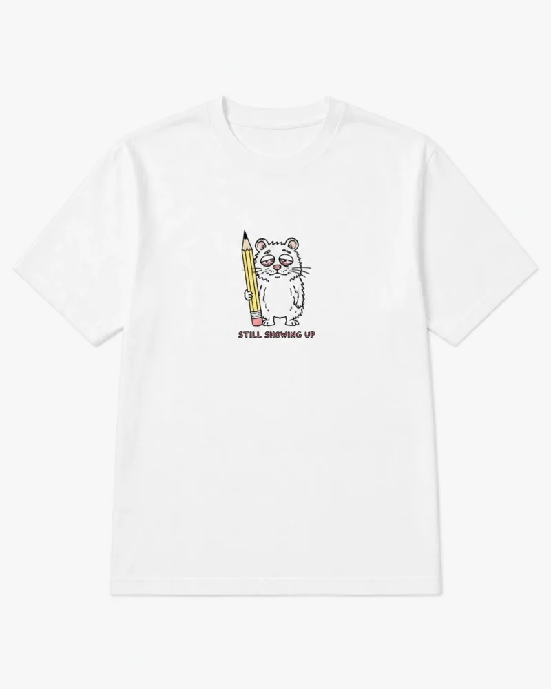 Still Showing Up Hamster Graphic T-Shirt