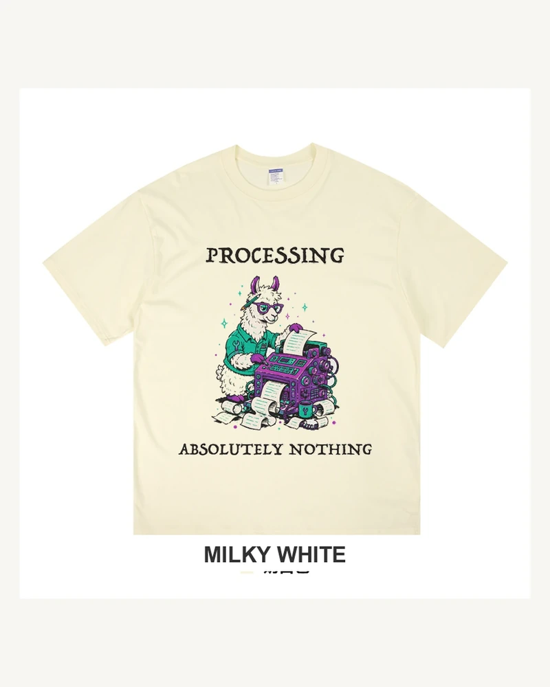 Fax Machine Llama T-Shirt