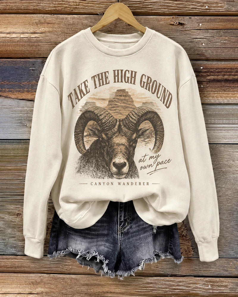Take the High Ground Bighorn Sheep Sweatshirt — main view