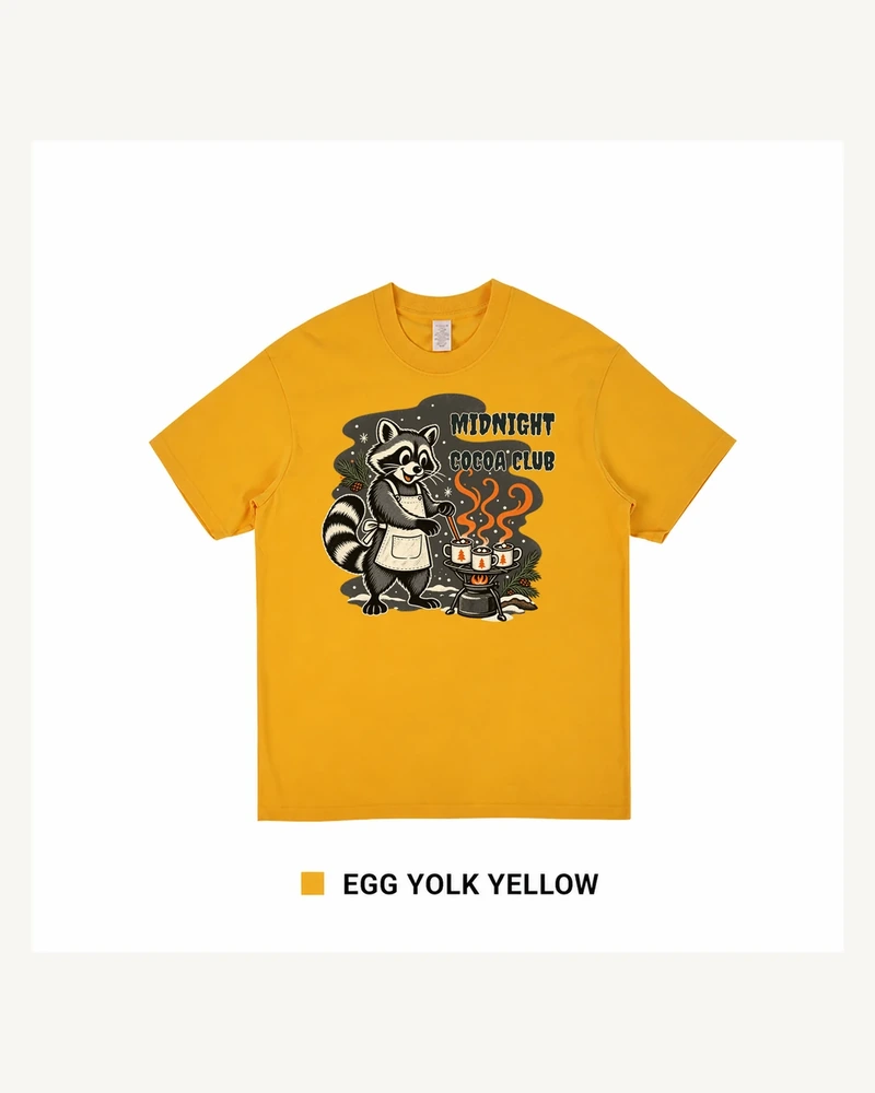 Midnight Cocoa Club Raccoon Christmas T-shirt