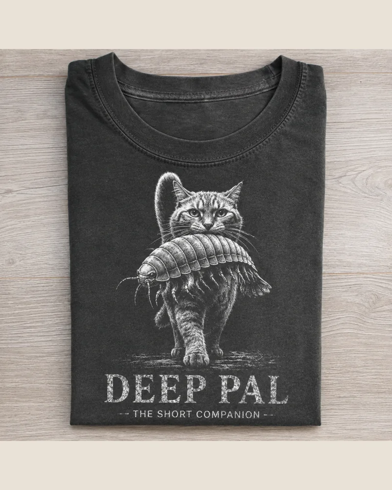 Deep Pal Cat & Isopod T-shirt
