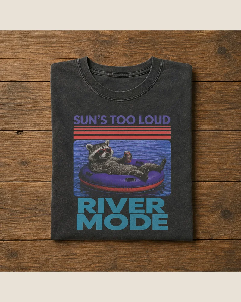 River Mode Raccoon T-shirt