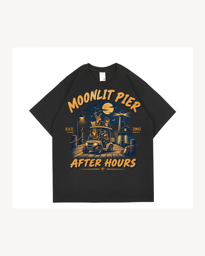 Moonlit Pier After Hours T-shirt