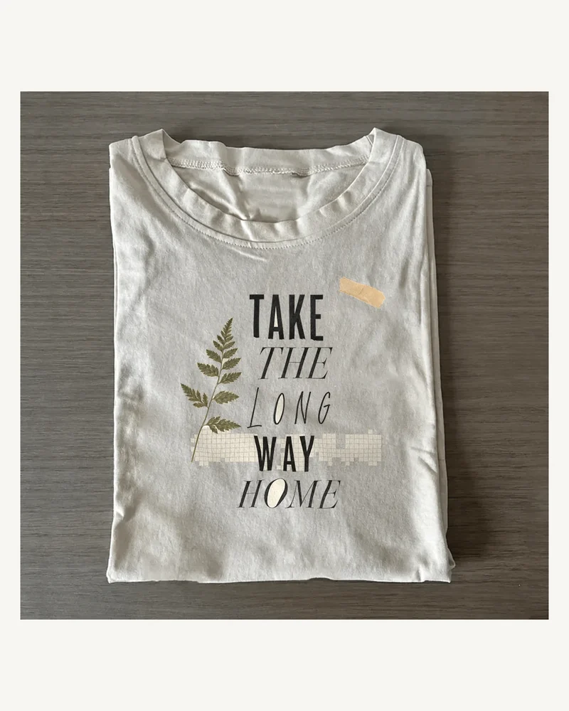 Take the Long Way Home Botanical T-shirt