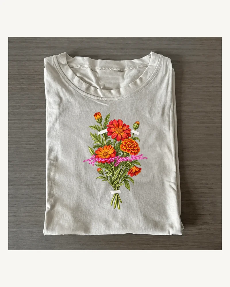 Grow at Your Pace Wildflower Graphic T-shirt