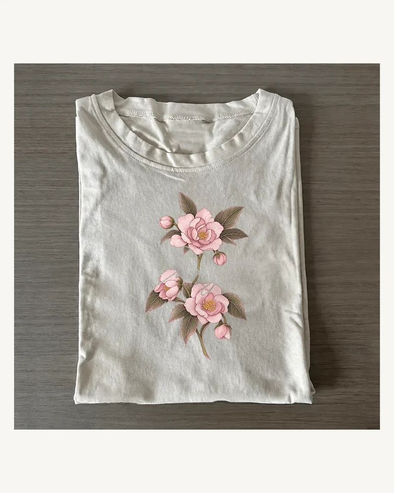 Soft Bloom Pink Floral Graphic T-shirt