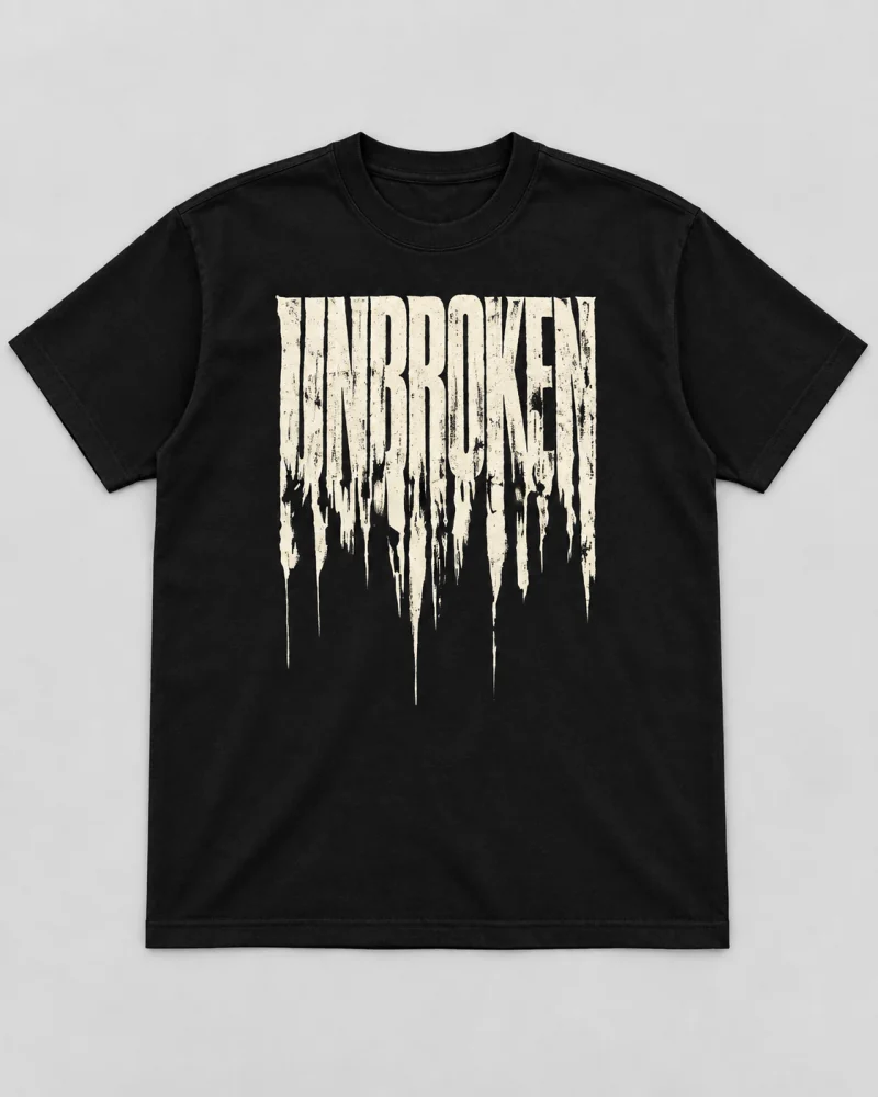 Black cotton Unbroken Double-Sided Graphic T-Shirt