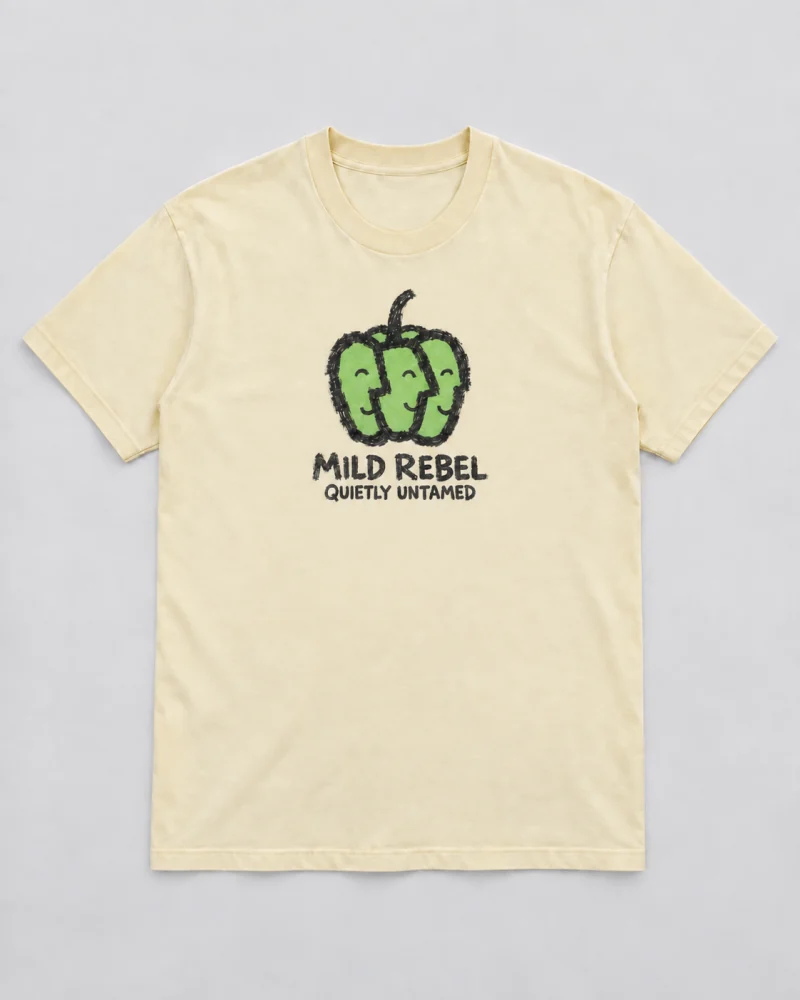 Cream cotton Mild Rebel Pepper Graphic T-Shirt