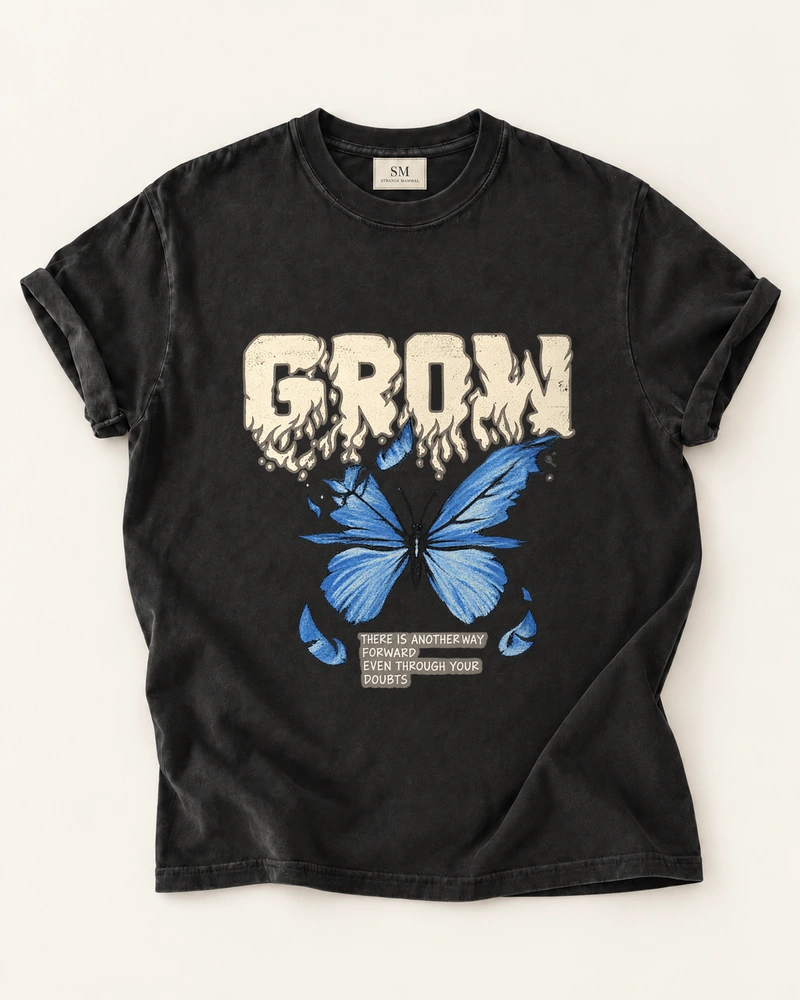 Grow Blue Butterfly T-Shirt