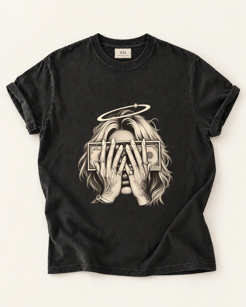 Good Fortune Halo Portrait T-Shirt