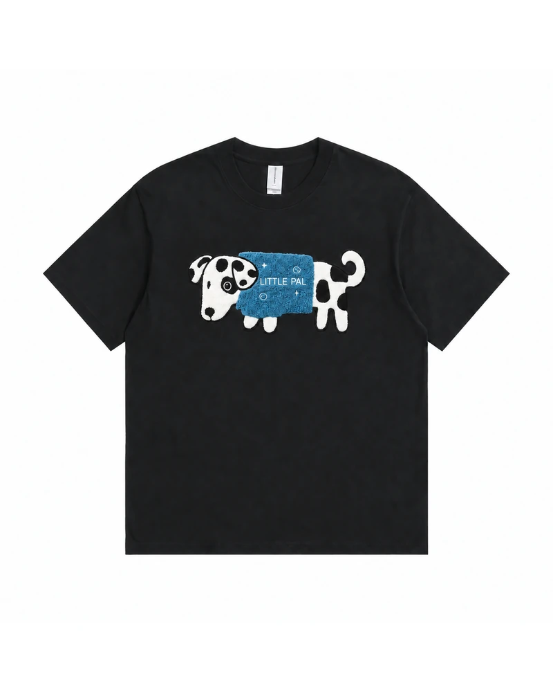 Little Pal Blue Sweater Dog T-shirt — complete product view