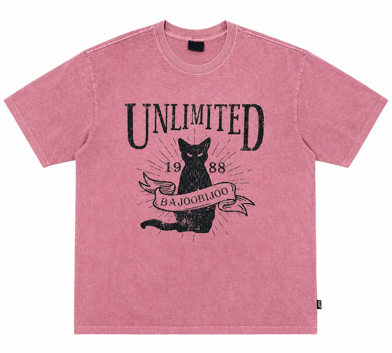 Unlimited Cat Pigment Pink Graphic T-shirt