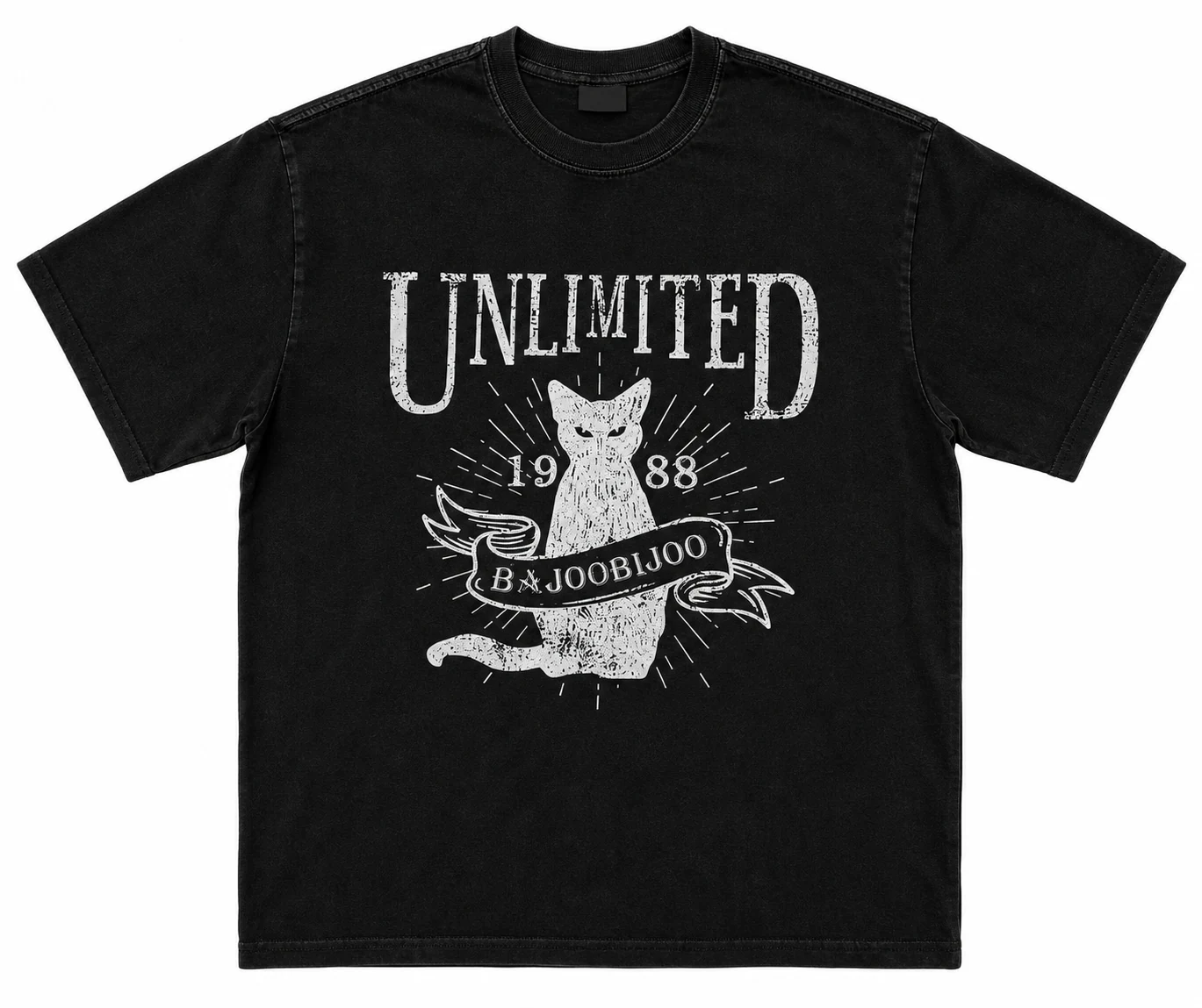 Unlimited Cat Charcoal Graphic T-shirt