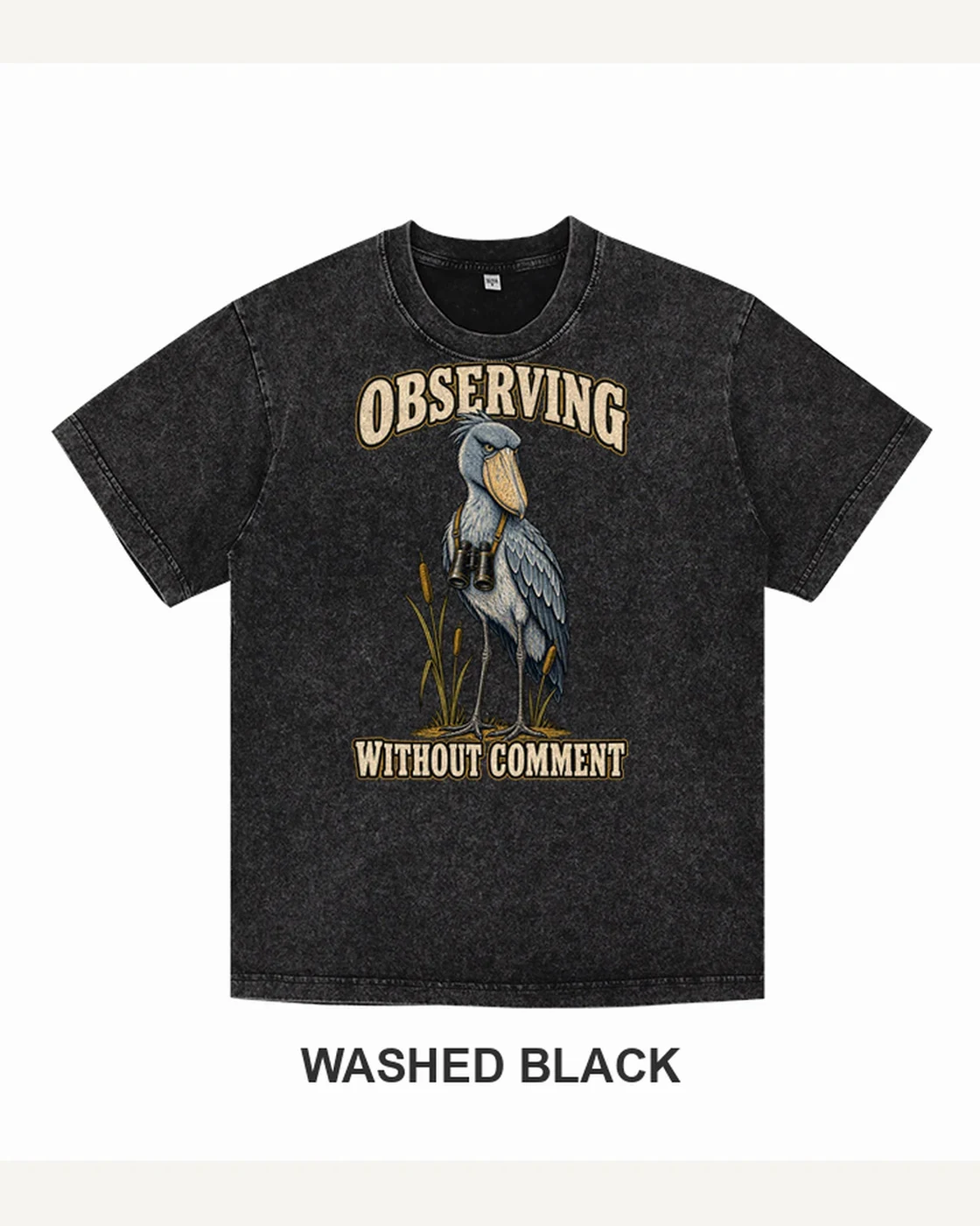 Observing Without Comment Shoebill Birdwatching T-shirt