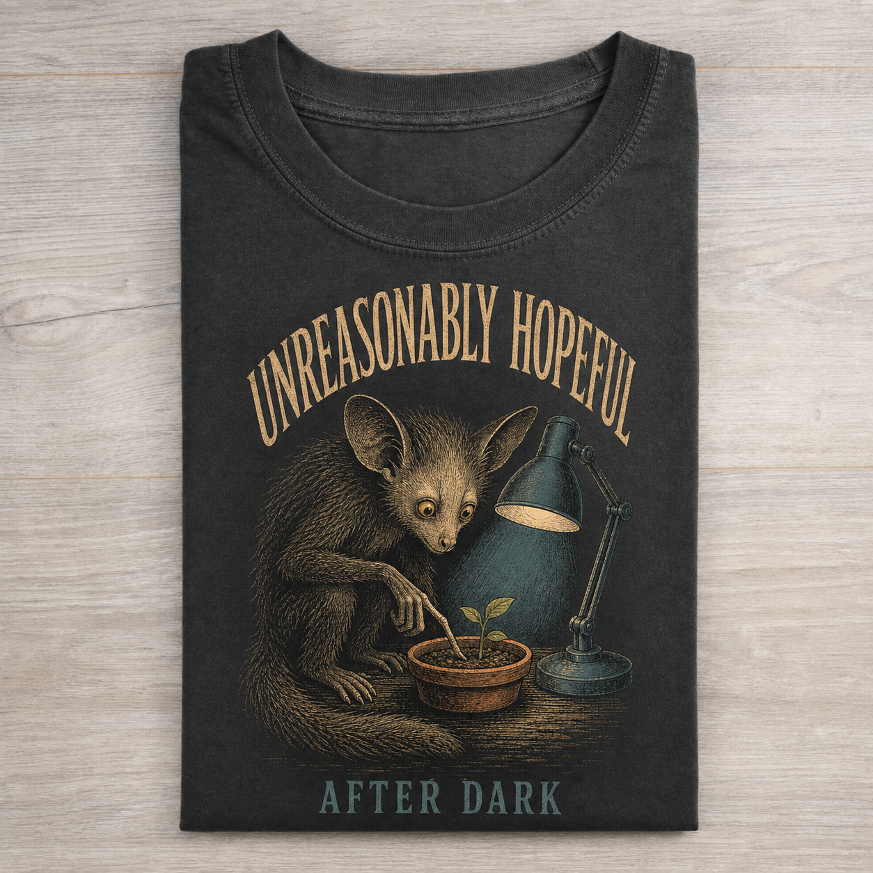 Unreasonably Hopeful After Dark Aye-Aye T-shirt