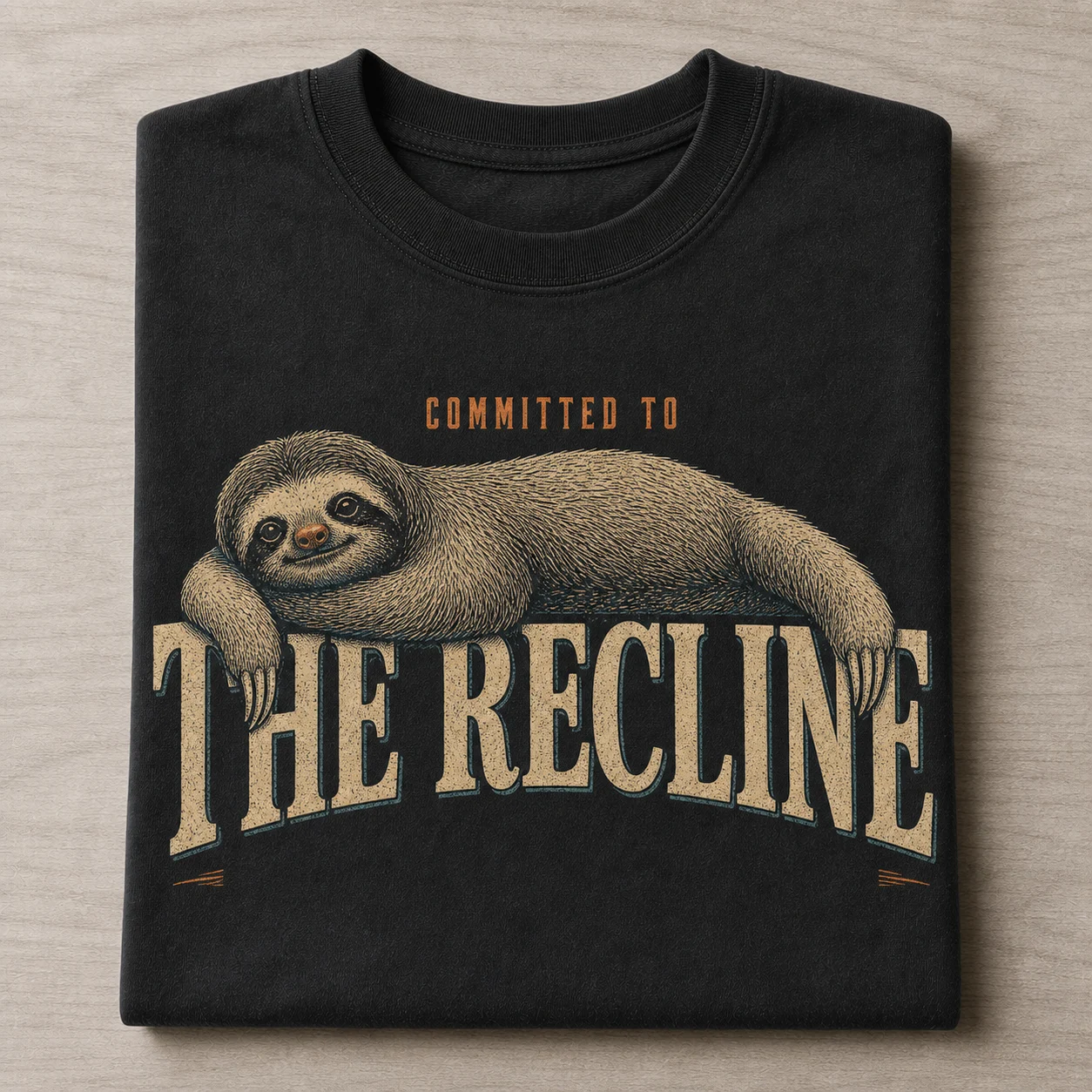 Committed to the Recline Sloth T-shirt