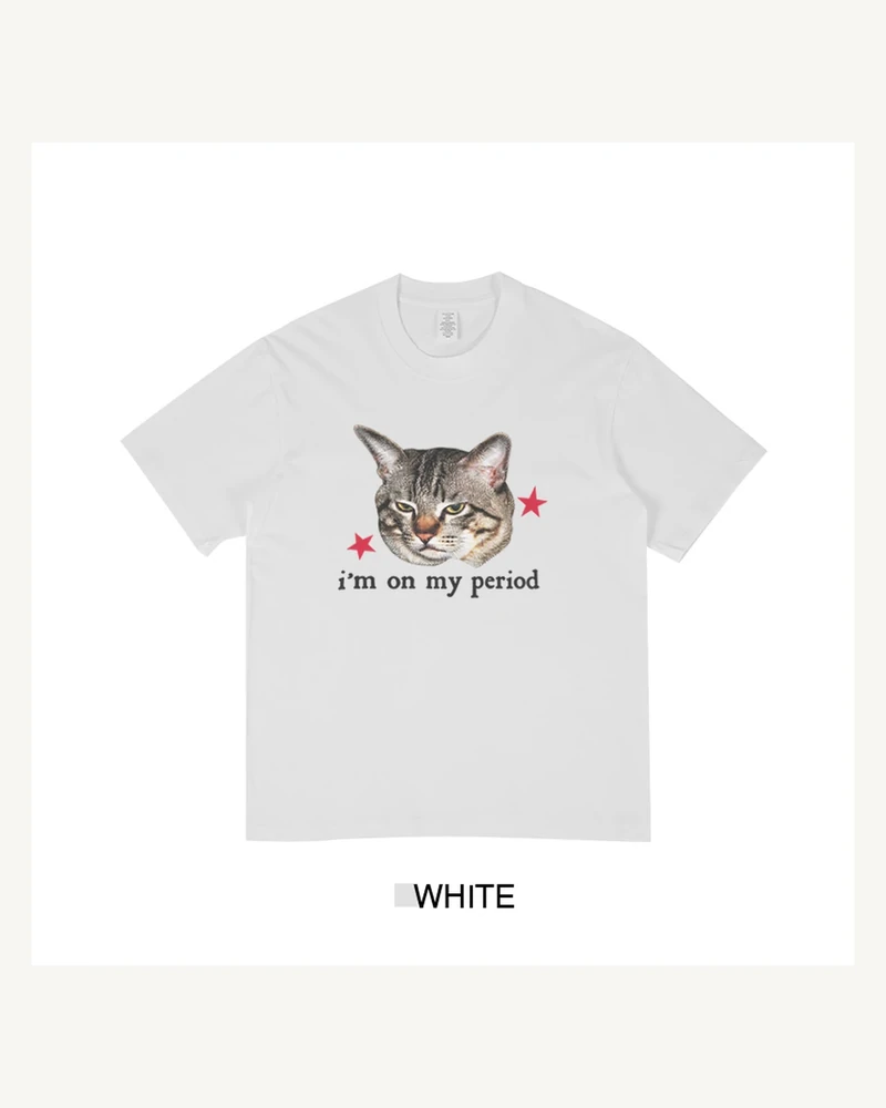 White T-shirt with front graphic print
