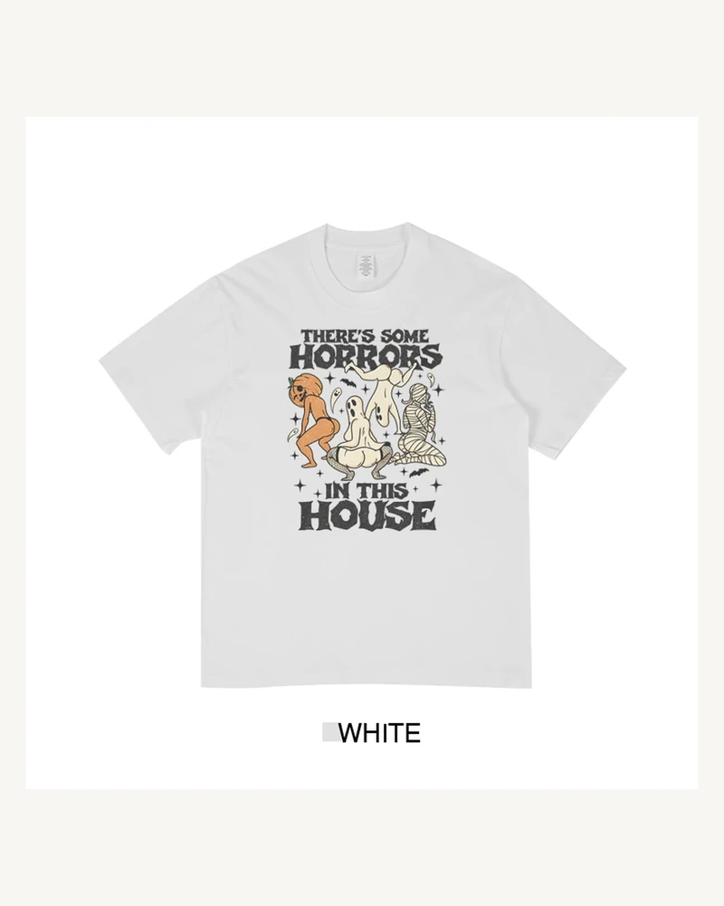 White T-shirt with front graphic print