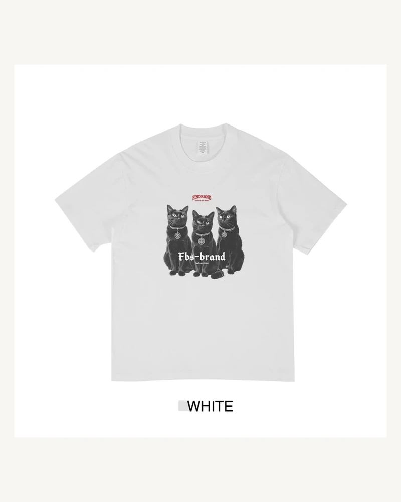White T-shirt with front graphic print