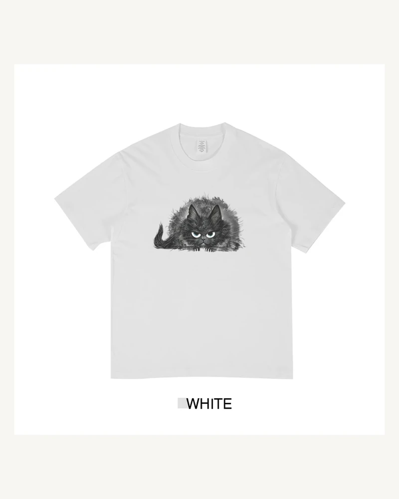 White T-shirt with front graphic print